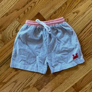 Boys crab seersucker swim shorts size 3 New without Tags 4th of July